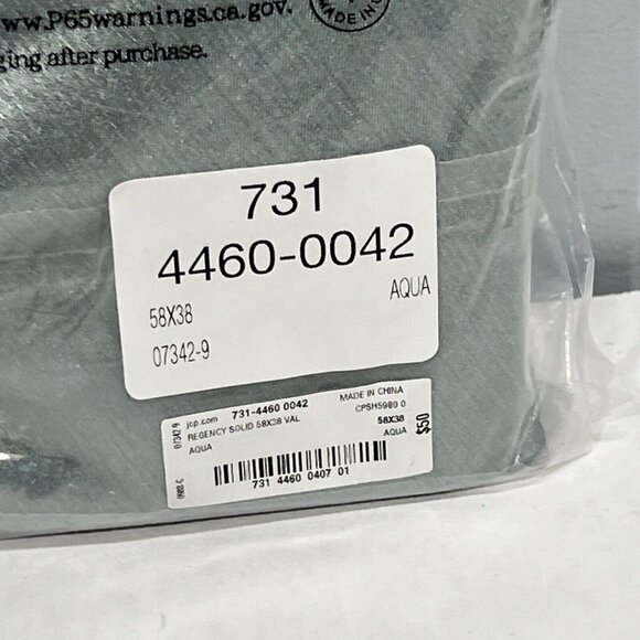 Regal‎ Home Regency Watercolor Pocket Waterfall Valance 58x38” Aqua Blue Tassel - Picture 5 of 7